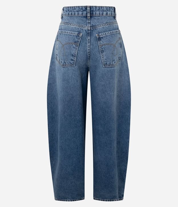 Pantalón Barrel en Jeans con Cintura Mediana 9
