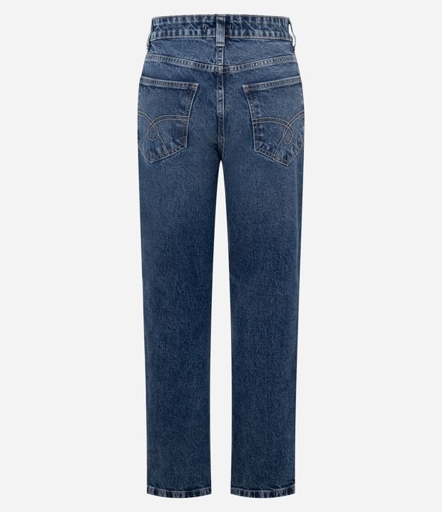 Pantalón Recto Estructurado en Jeans 7