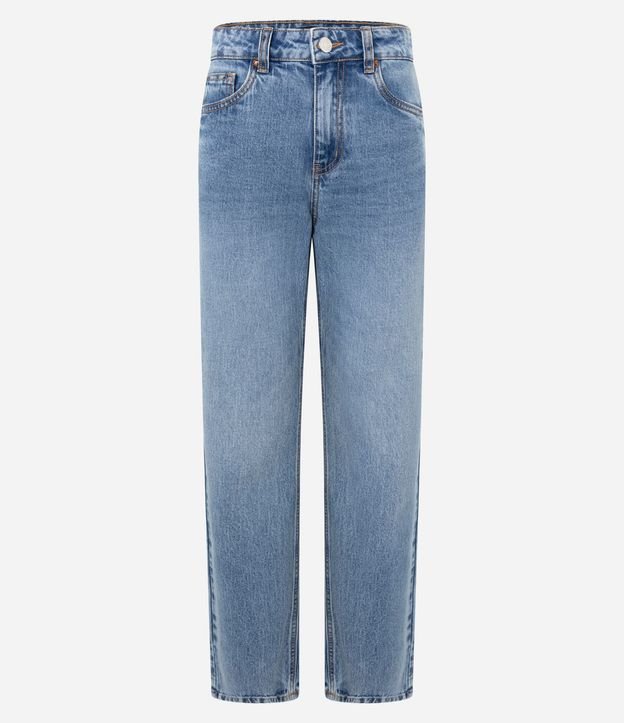 Pantalón Recto Estructurado en Jeans 5