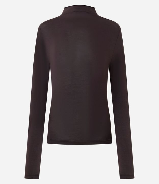 Blusa Básica Manga Larga en Modal con Cuello Alto 5