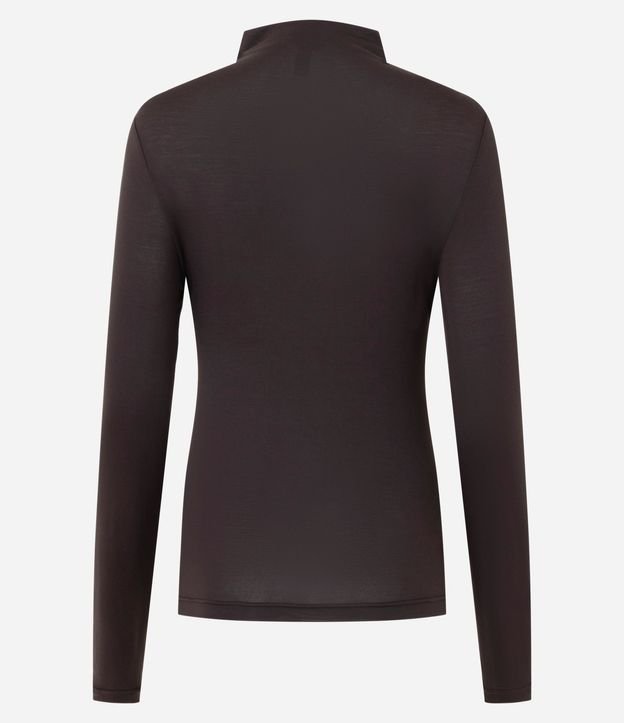 Blusa Básica Manga Larga en Modal con Cuello Alto 6
