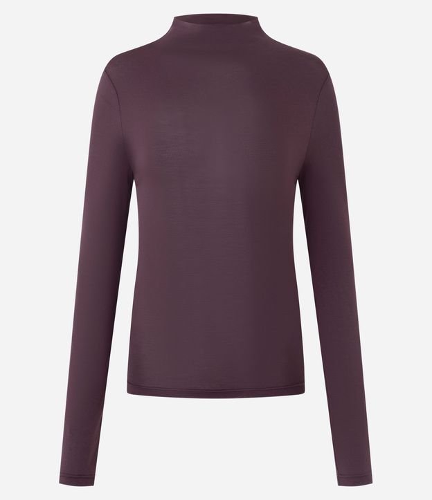 Blusa Básica Manga Larga en Modal con Cuello Alto 2