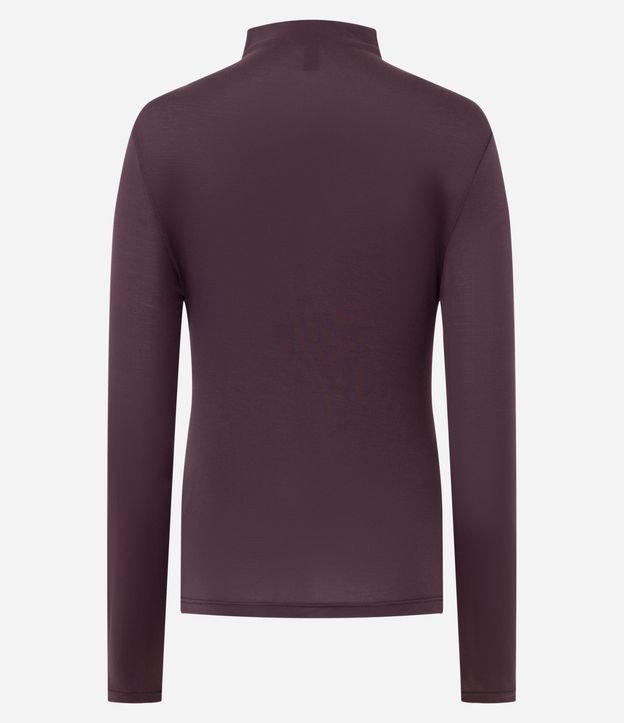 Blusa Básica Manga Larga en Modal con Cuello Alto 3