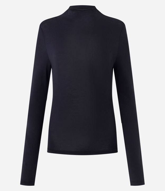Blusa Básica Manga Larga en Modal con Cuello Alto 5