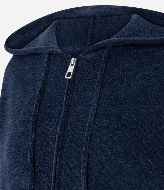 Suéter en Punto Chenille con Capucha y Cremallera 6