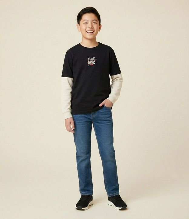 Remera Infantil con Estampa Lettering – Talle 5 a 14 años