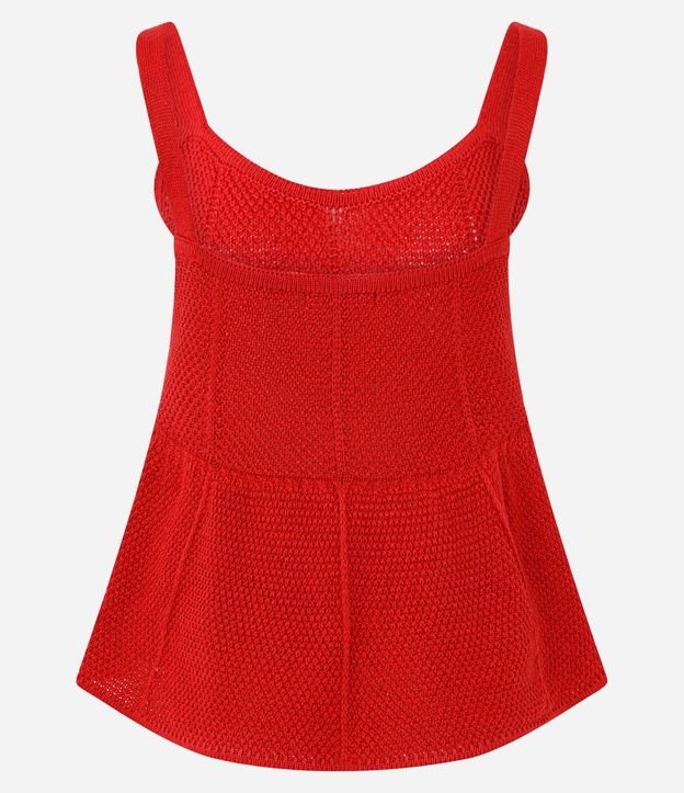 Blusa Peplum con Efecto Punto y Breteles Anchos 8