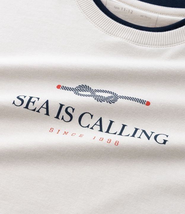 Remera Infantil con Manga Sobrepuesta  e Lettering – Talle 5 a 14 años 5