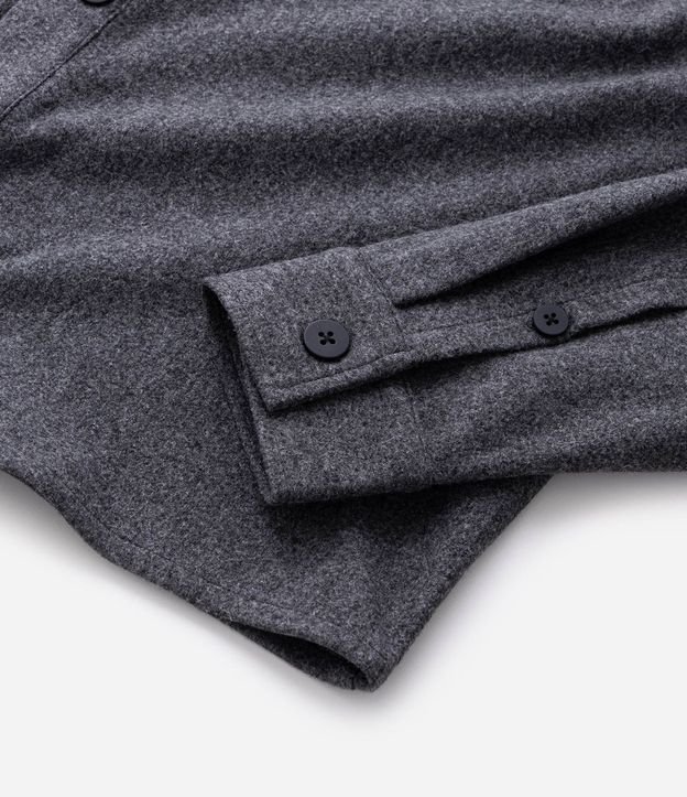 Camisa Overshirt Manga Larga en Polyvelour 9