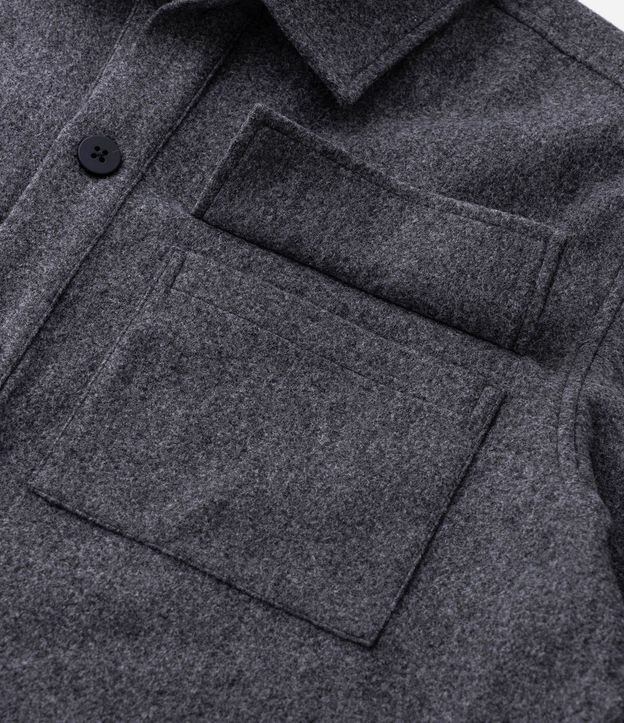 Camisa Overshirt Manga Larga en Polyvelour 10