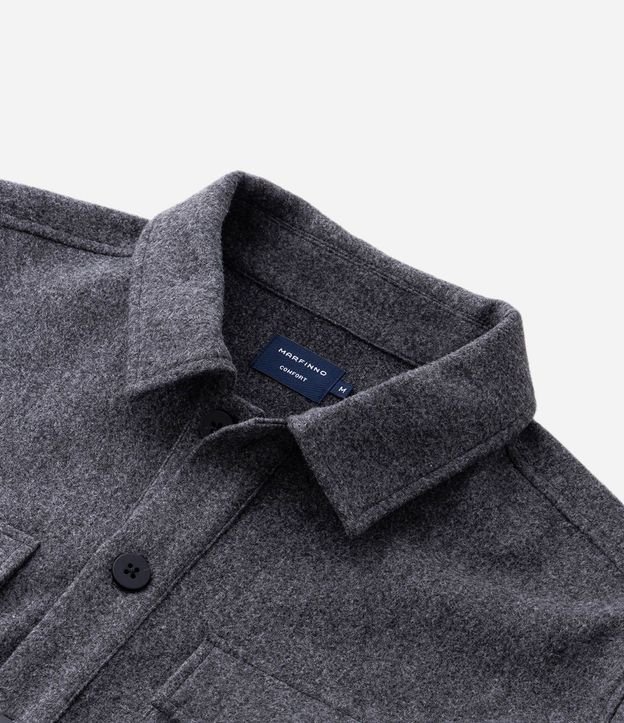 Camisa Overshirt Manga Larga en Polyvelour 11