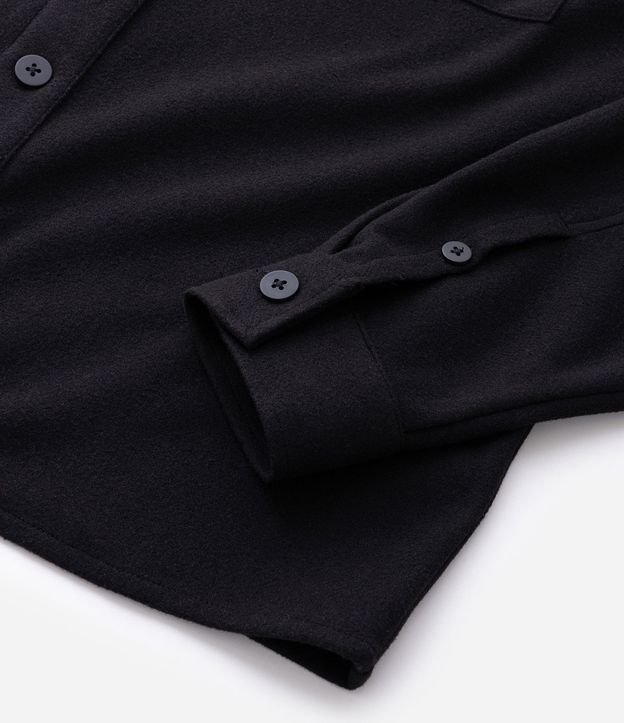 Camisa Overshirt Manga Larga en Polyvelour 7