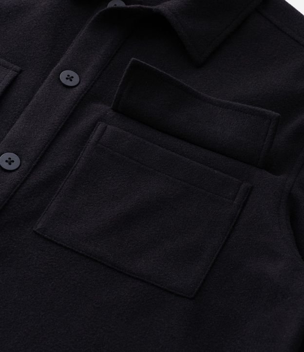 Camisa Overshirt Manga Larga en Polyvelour 8