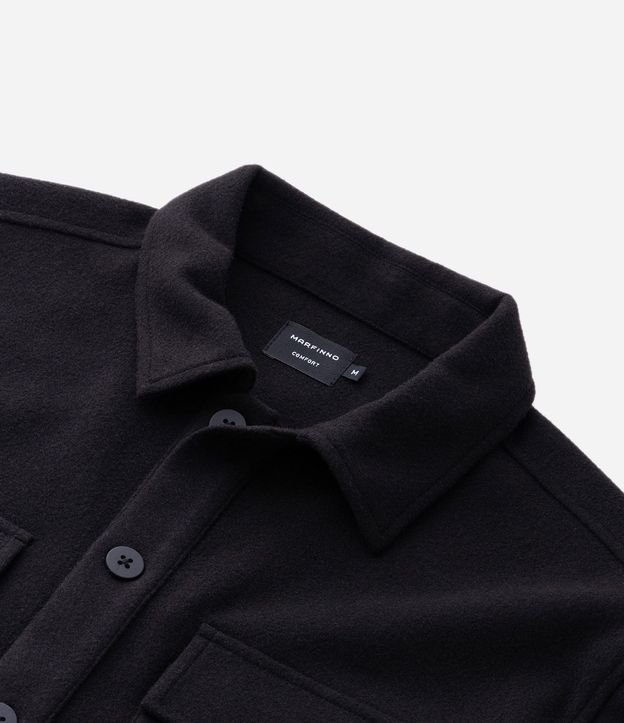 Camisa Overshirt Manga Larga en Polyvelour 9