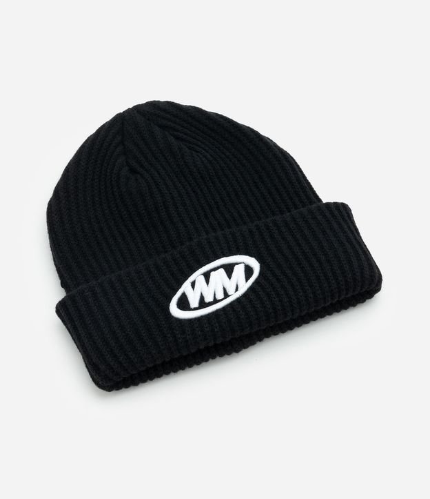 Gorro en Efecto Punto Acanalada con Lettering Bordado WM 2