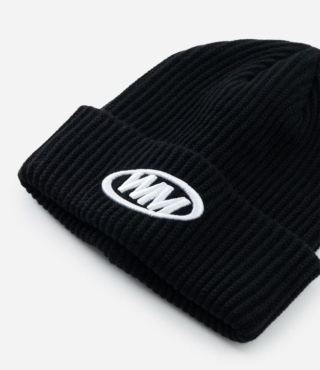 Gorro en Efecto Punto Acanalada con Lettering Bordado WM 3