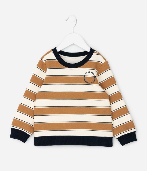 Conjunto Infantil en Algodón con Rayas y Felpa Interna – Talle 1 a 6 años 4
