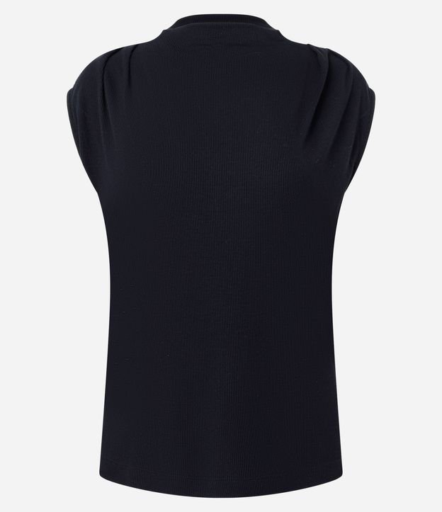 Blusa con Fruncido en el Hombro y Cuello Alto 5