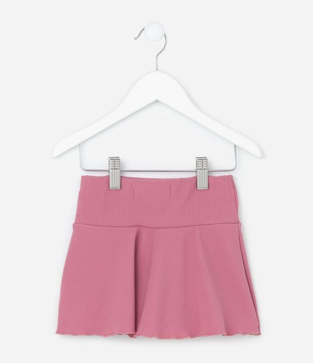 Pollera Infantil Acanalada con Short Interno - Talle 1 a 6 años 3