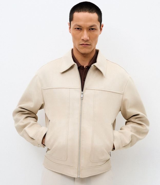 Campera Masculina Harrington en Gamuza