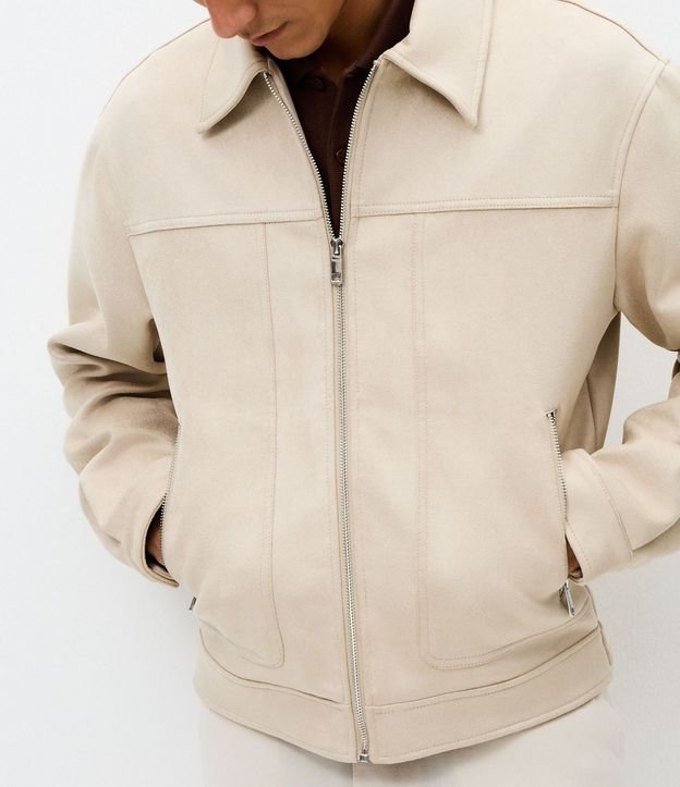 Campera Masculina Harrington en Gamuza 4