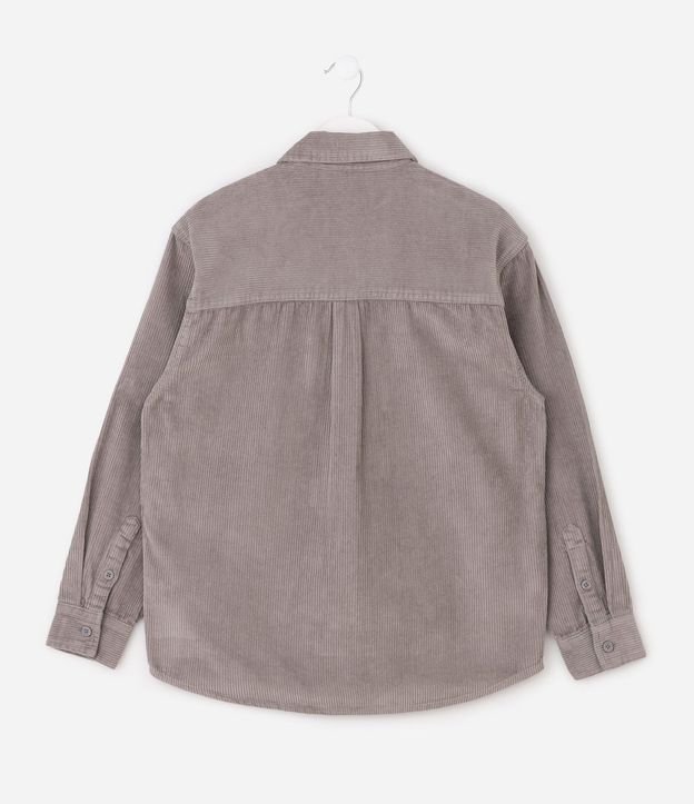 Camisa Infantil en Terciopelo con Bolsillos Delanteros – Talle 5 a 14 años 2