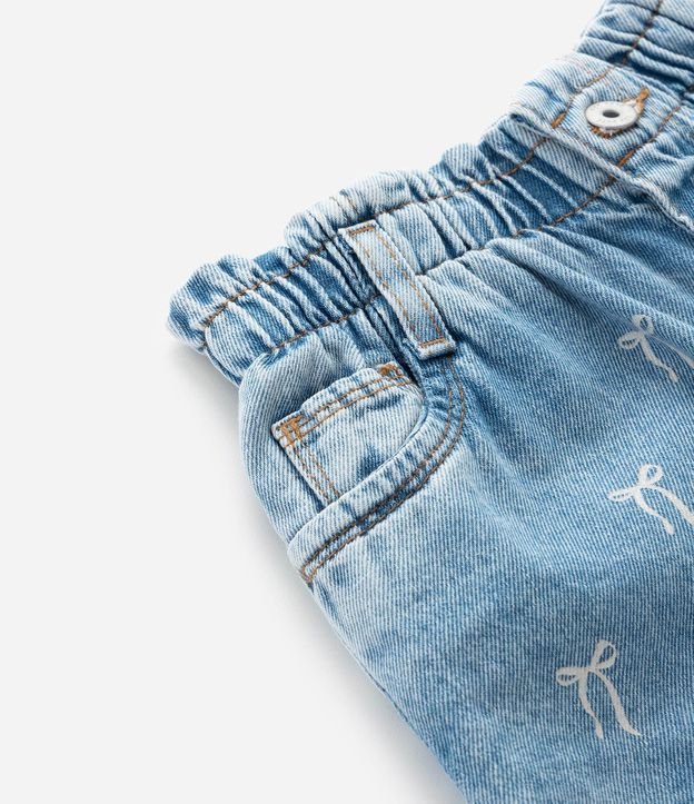 Short Infantil Clochard en Jeans con Estampado de Moñitas – Talle 5 a 14 años 6