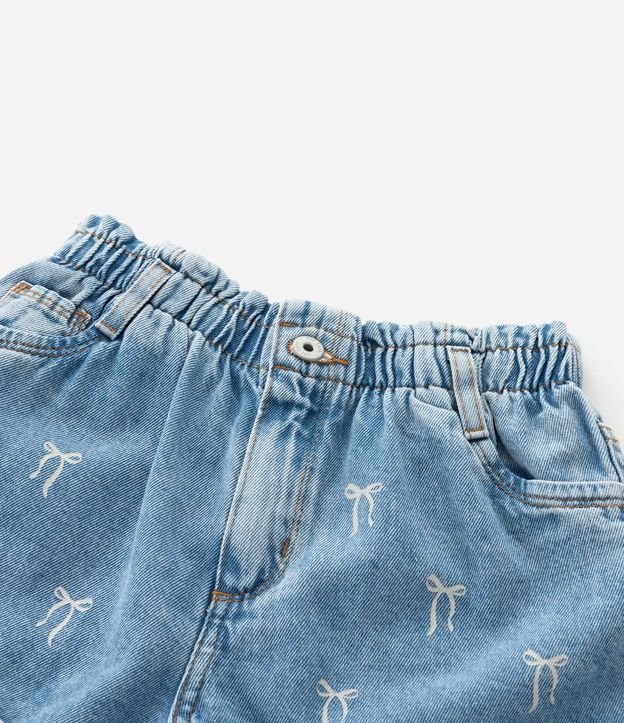 Short Infantil Clochard en Jeans con Estampado de Moñitas – Talle 5 a 14 años 7