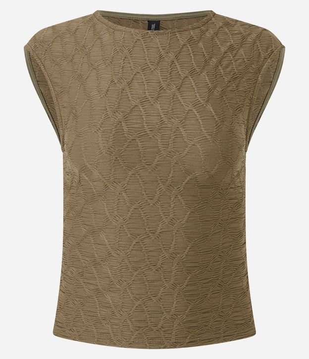 Blusa Sin Manga en Malla Texturizada con Espalda Abiertas