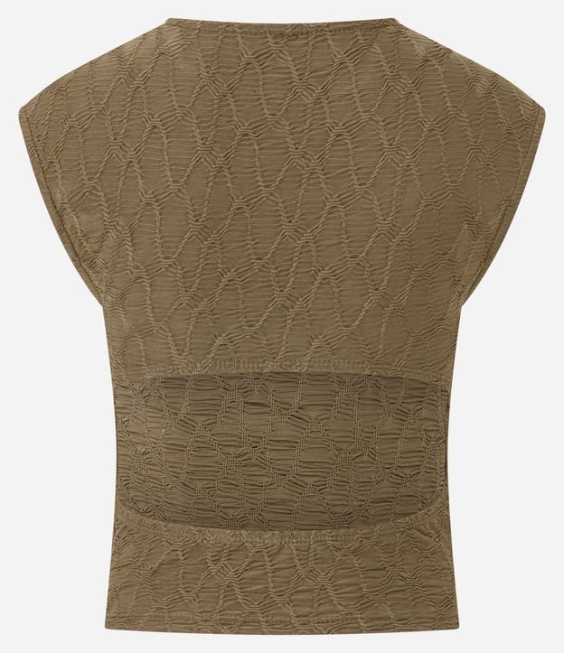 Blusa Sin Manga en Malla Texturizada con Espalda Abiertas 4