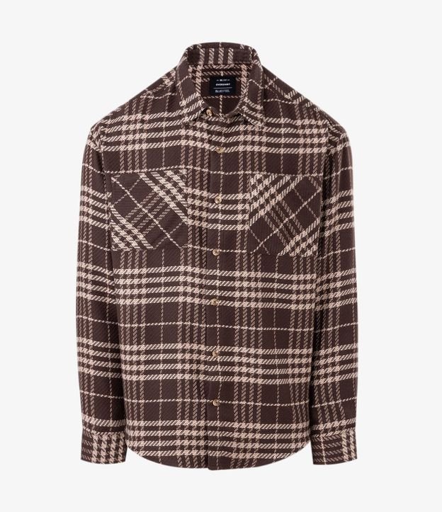Camisa Over en de Cuadros con Manga Larga 4