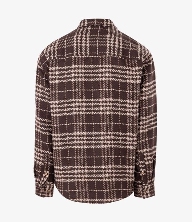 Camisa Over en de Cuadros con Manga Larga 5