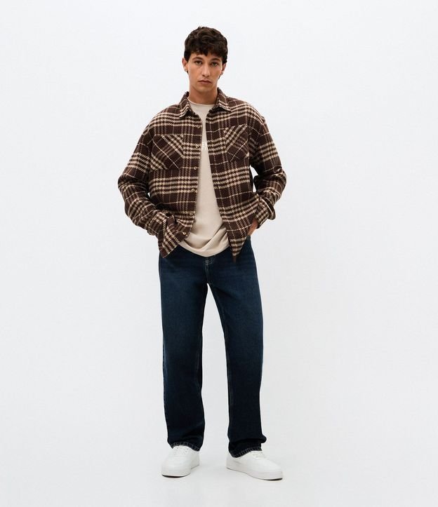 Camisa Over en de Cuadros con Manga Larga 2