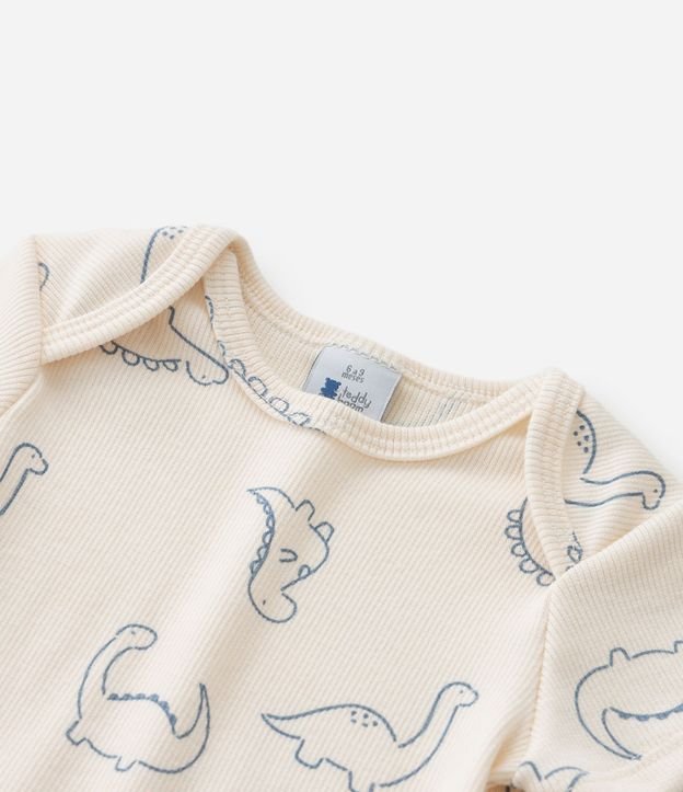 Body Bebé en Rib con Estampa de Dinosaurios – Talle RN a 18 Meses 6