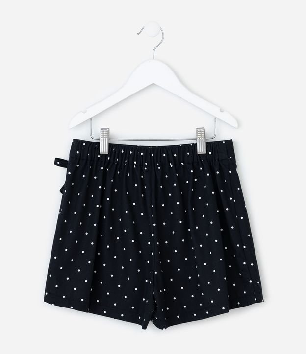 Short Pollera Infantil en Sarga Traspasada con Estampa de Lunares – Talle 5 a 14 años 2