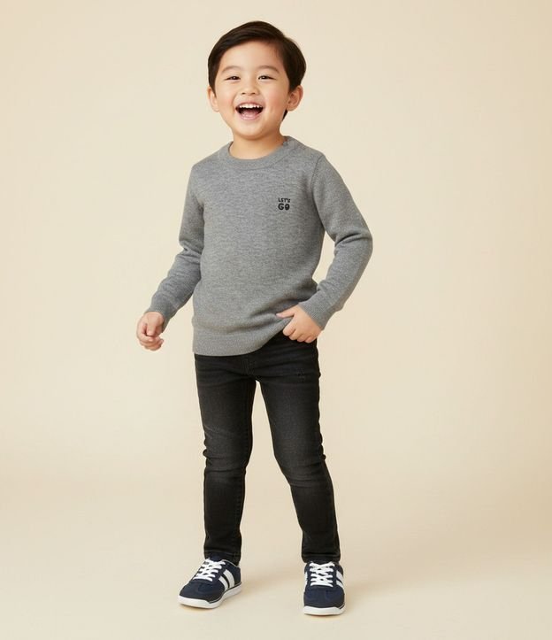 Buzo Infantil en Punto con Lettering – Talle 1 a 6 años