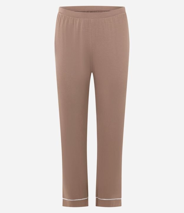 Pijama Largo en Vicscolycra con Piping Contrastante 2