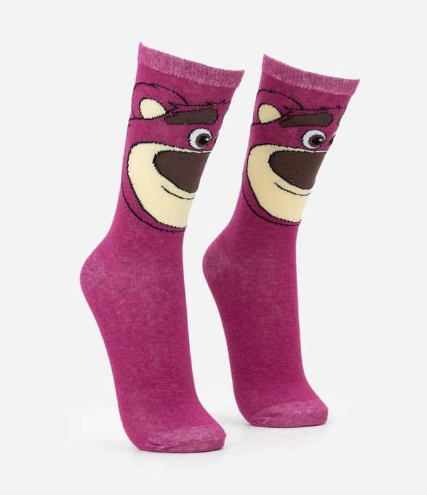 Media Caña Larga en Algodón con Estampa Lotso Toy Story 2