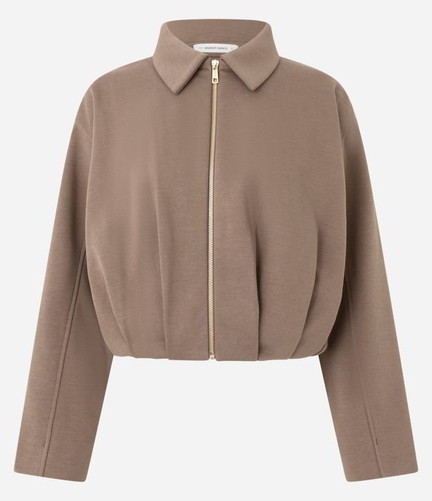 Campera Baloné Corta en Algodón con Felpa 5
