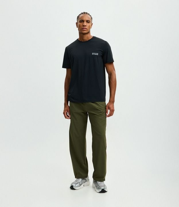 Remera Regular en Poliamida con Tecnologia Dry y Estampa Lettering Seeking My Highs 2