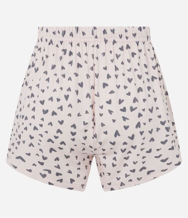 Short de Pijama en Viscosa con Estampado de Corazones 2