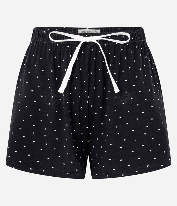 Short de Pijama en Viscosa con Estampa de Lunares