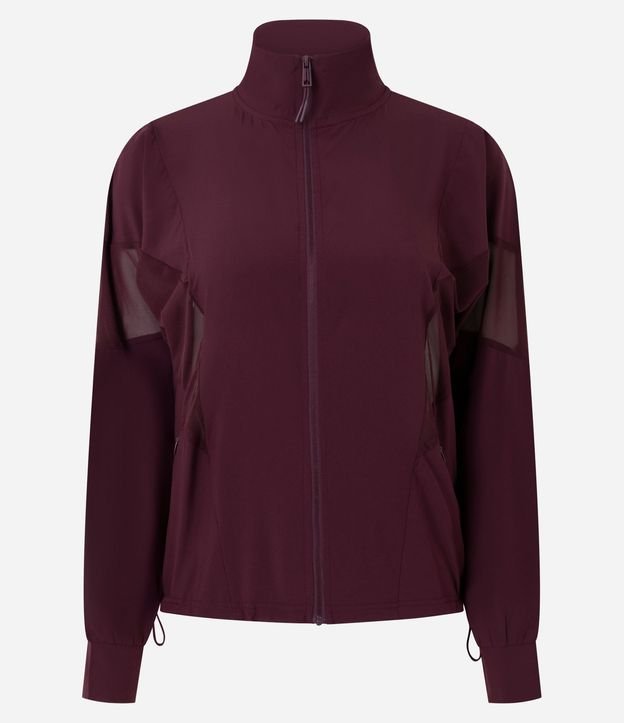 Campera Deportiva Rompe Viento con Recortes en Tule 5