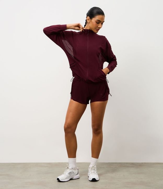 Campera Deportiva Rompe Viento con Recortes en Tule 2