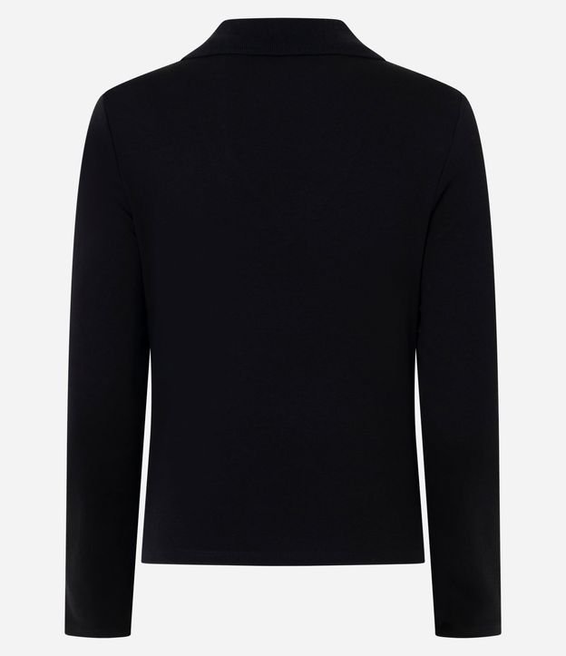 Blusa Manga Larga Interlock con Cuello Polo 3