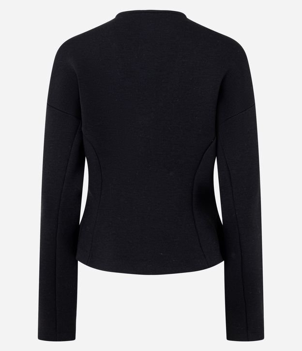 Campera Acinturada en Punto Roma con Cremallera 7