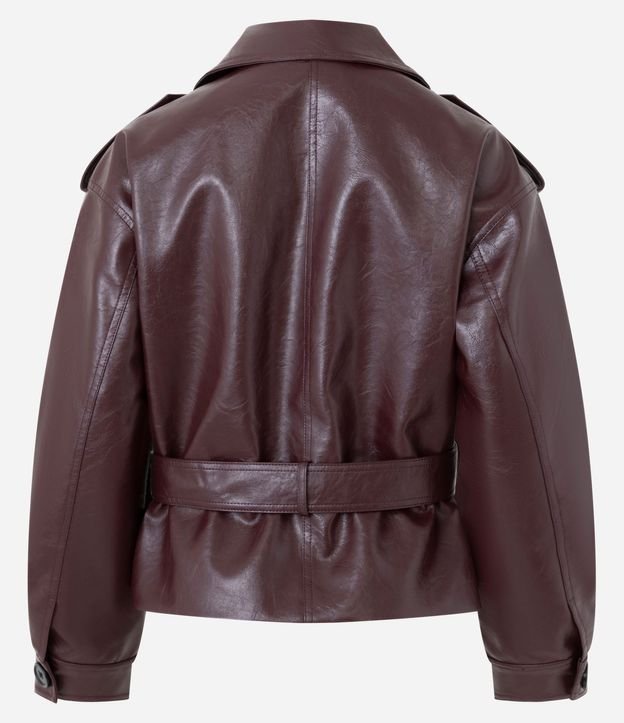 Campera Trench Coat en PU con Cinturón 6