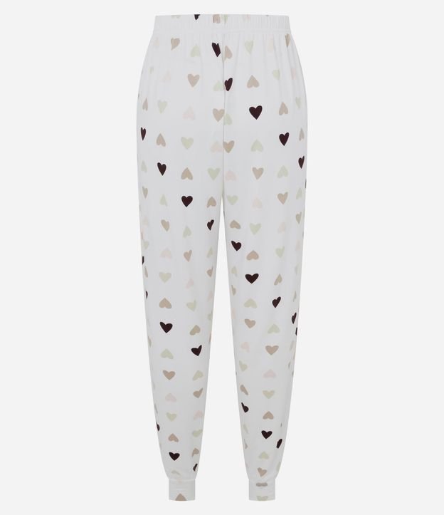 Pantalón de Pijama en Peach Touch con Estampa de Corazón 6