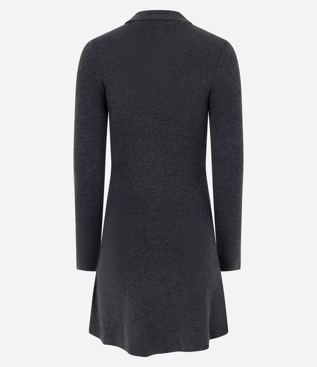 Vestido Corto de Tejido de Punto con Cuello Polo 3