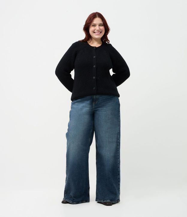 Cardigan Alargado en Punto con Botones Curve & Plus Size 2